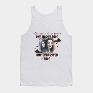 Chaos Manager: Smiles & Exhaustion - Funny Mom Wall Art Print Tank Top